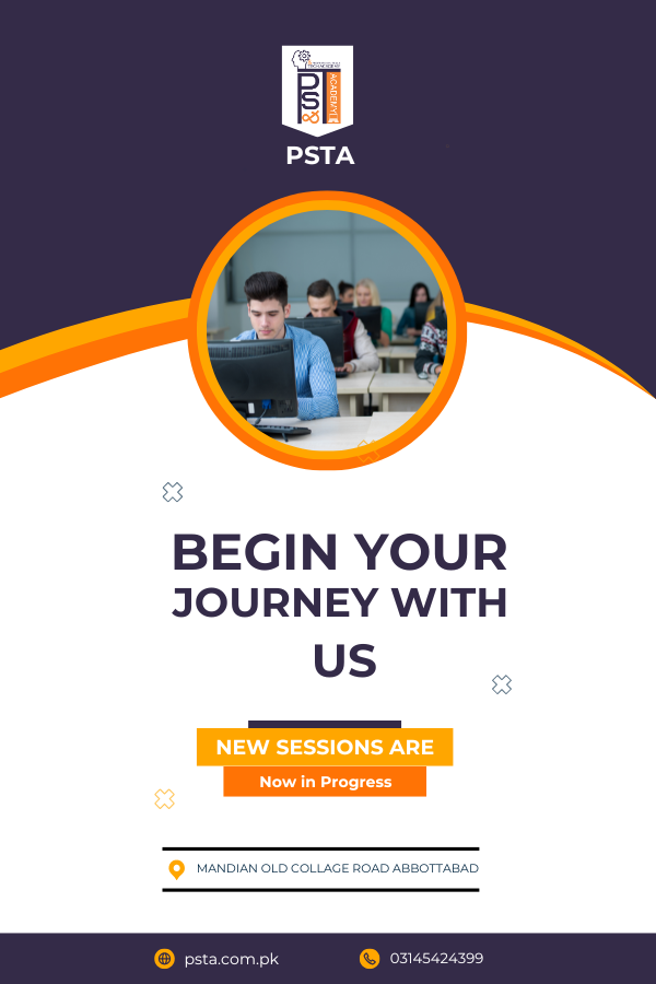 Students learning digital skills at Professional Skills & Tech Academy in Abbottabad