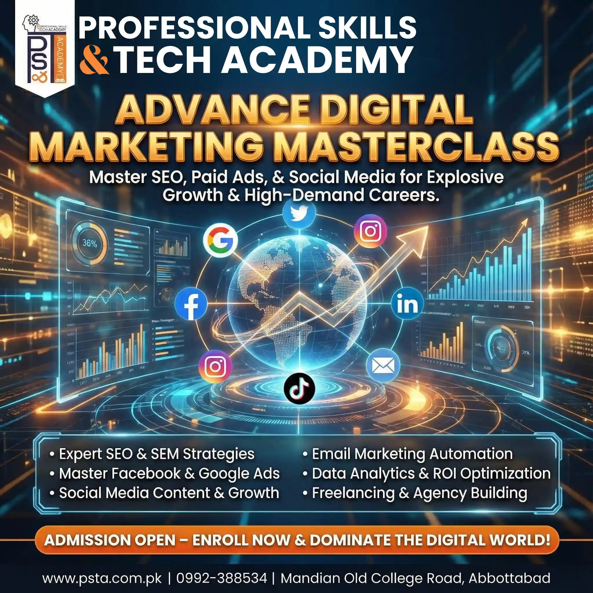 Advanced Digital Marketing & AI Strategy Course | On-Campus Abbottabad & Online Pakistan