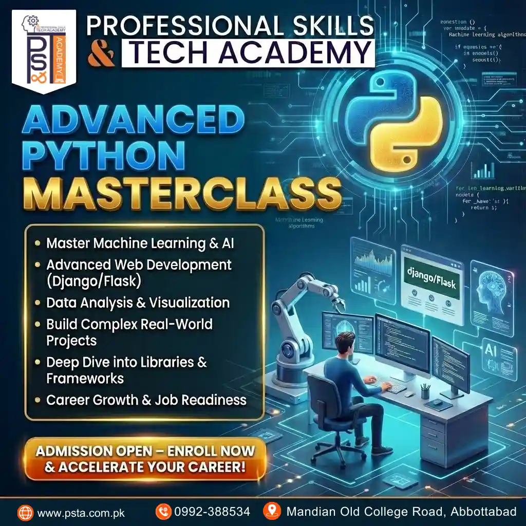  Advanced Python Programming Course in Pakistan – Online Classes and On-Campus in Abbottabad