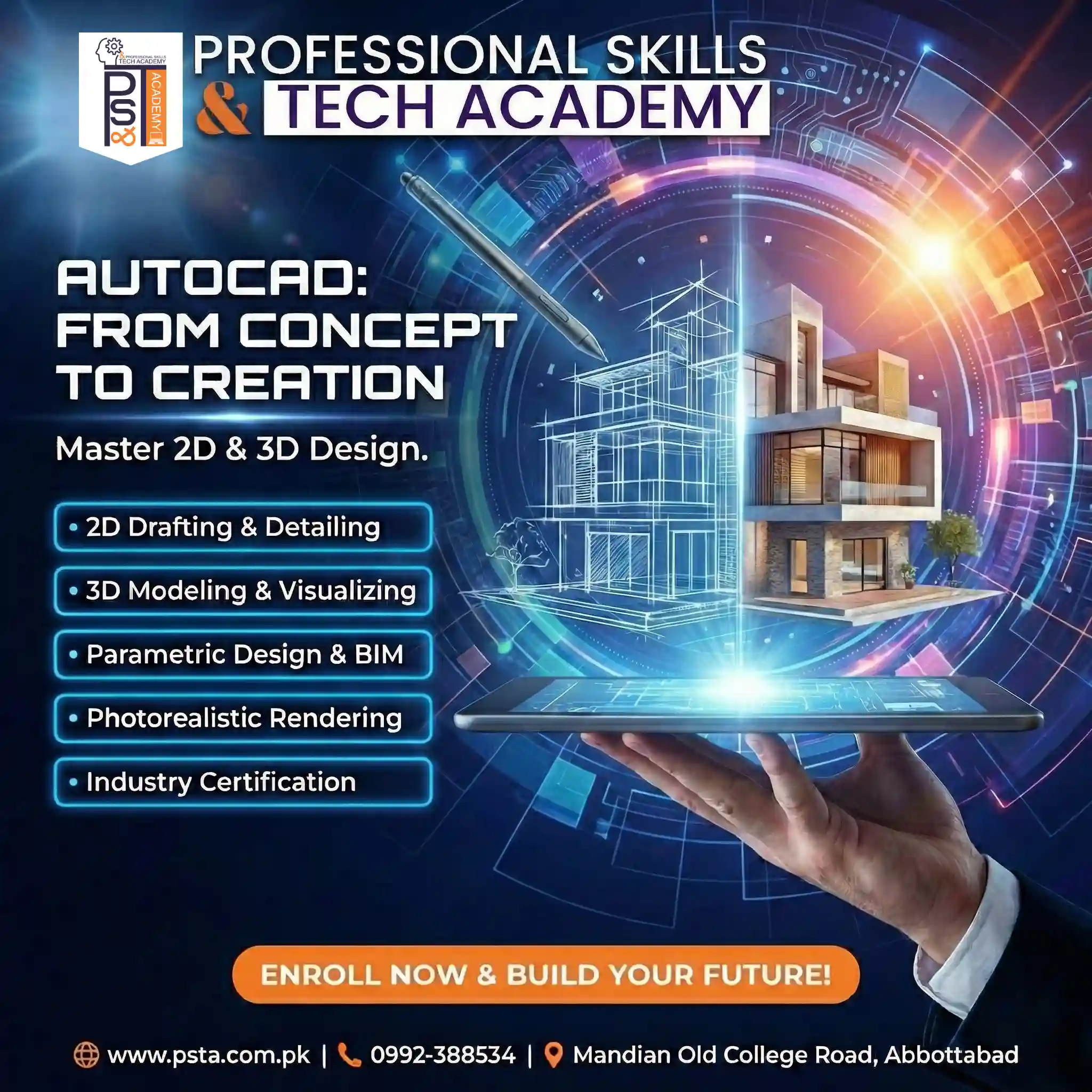 AutoCAD Mastery: 2D, 3D Design & BIM (Complete Professional Course) - IT Course in Abbottabad